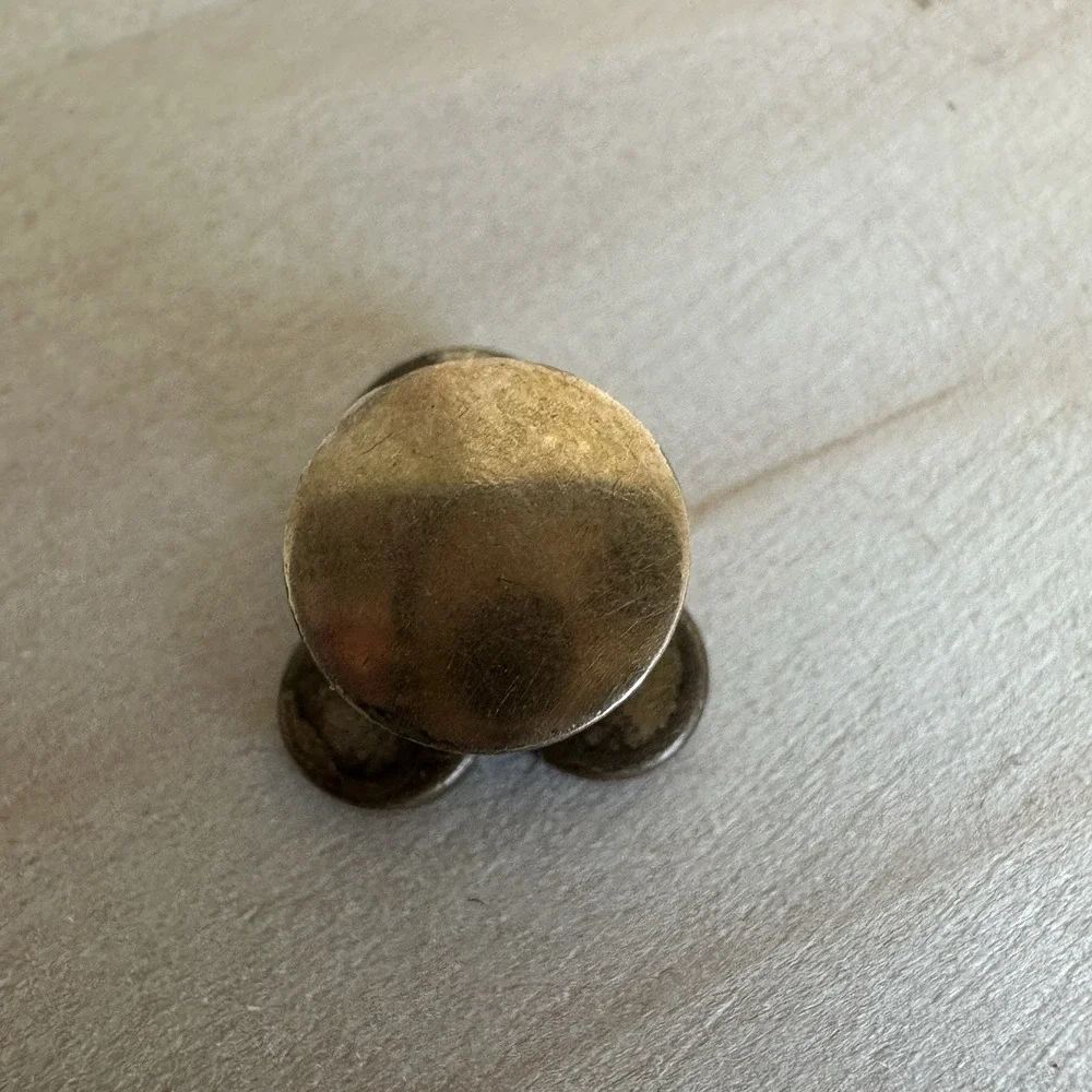 VTG Swank Square Cufflink Formal Shirt Studs Tie Tack 0.5-1 Inch Black Onyx Gold